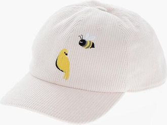 Thom Browne Ribbed BIRD AND BEE Cap with Embroideries size L