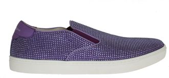 Dolce & Gabbana Purple Strass Canvas Logo Mens Sneakers