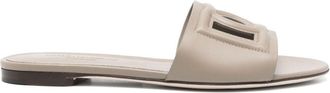 Dolce & Gabbana Dg-logo leren platte sandalen