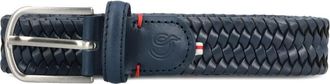 La Boucle Geweven leren Pisa riem - Blauw