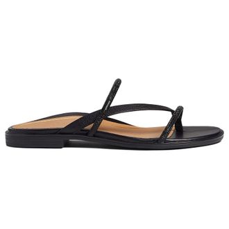 Vionic Citrine Prism Leather Womens Toe Post Sandals - Black - Size:UK 5.5