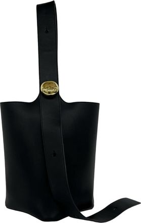 Loewe Black Leather Shoulder Bag Tote Bag (Pre-Owned)