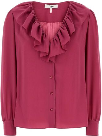Chloé Blusa in seta - Rosa