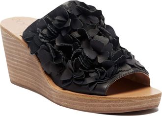Sole Society Poppie Floral Platform Wedge Sandals (10 Medium, Black, 8 UK