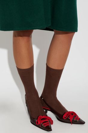 Marni Leather Heeled Shoes, Womens, Brown