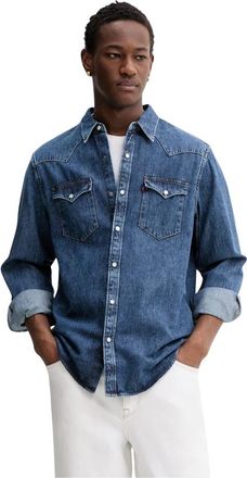 Levi's Barstow Standard Western Denim Shirt - Heren - Spijkeroverhemden - Blauw - M - Denim - Overhemden