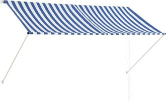 vidaXL Toldo Retr&aacute;ctil 250x150 Cm Azul Y Blanco Vidaxl