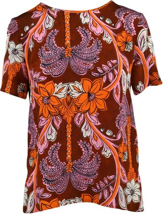 P.A.R.O.S.H. Brown Silk Womens Blouse