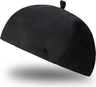 Maison Michel Emy baret met logoplakkaat - Zwart