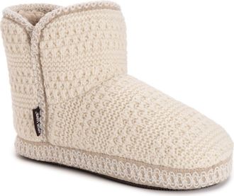 Muk Luks Leigh Bootie Slipper in Ivory at Nordstrom, Size Medium