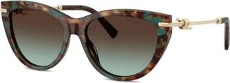Tiffany & Co. Acetate Cat Eye Zonnebril - Dames - Zonnebrillen - Bruin - 55 MM - Accessoires