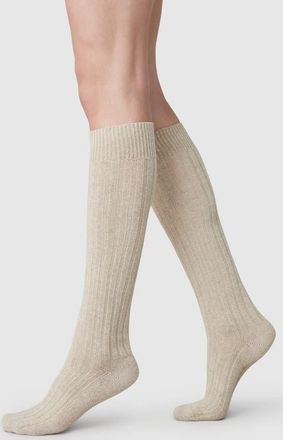 Swedish Stockings Bodil Chunky Knee High Socks in Oat at Nordstrom, Size 39-41