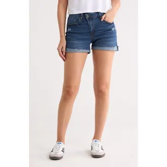 Vigoss Distressed Cuff Shorts in Dark Wash at Nordstrom Rack, Size 25
