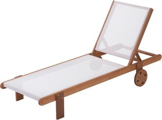 Habitat & Jardin Tumbona madera crudo 193 x 71 x 80 cm