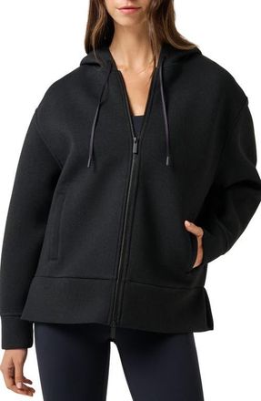 Travis Mathew Cloudscape Zip-Up Hoodie Jacket in Heather Black at Nordstrom, Size X-Small