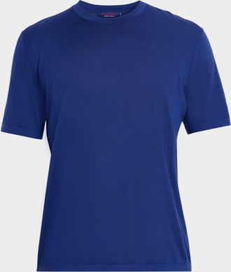 Stefano Ricci Mens Cashmere Alpha Yarn Crewneck T-Shirt