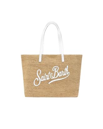 MC2 Saint Barth Woven Tote Bag with Prominent Script Logo