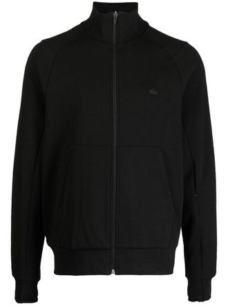 Lacoste logo-embroidered stretch-cotton jacket - Nero