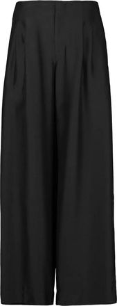Staud pleated trousers - women - Viscose/Wool/Silk/Polyester - 10 - Black