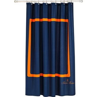 Brooks Brothers Contrast Frame Shower Curtain in Navy at Nordstrom Rack