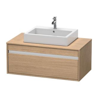 Duravit Duravit Ketho M&oacute;dulo Mural 6695, 1 Extra&iacute;ble, 1000mm, Para 1 Lavabo De Montaje Superior, Centralizado, Color (frente/cuerpo): Decoraci&oacute;n Roble Europeo