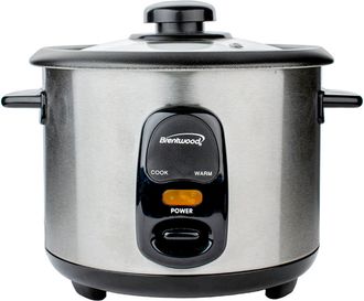 Brentwood 10 Cup Rice Cooker / Non-Stick in Silver