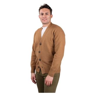 Gran Sasso Cardigans, male, Brown, Size: XL Super Geelong Cardigan