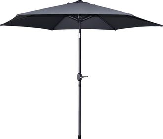 ED&Egrave;N JARD&Iacute; Parasol Hexagonal 270 cm Aluminio y Tela Antracita 180g