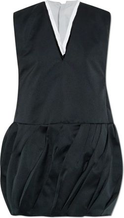 Jil Sander V-hals jurk - Dames - Korte kleedjes - Zwart - S - Kleedjes