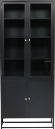 VE DESIGN Design Vitrinenschrank Bakal 4-türig, Schwarz