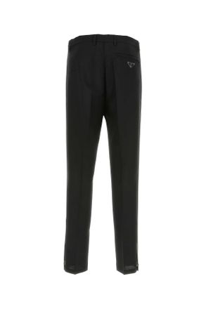 Prada Mens Mohair Blend Trousers Black