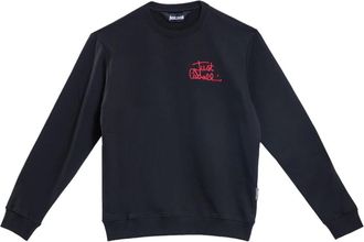 Just Cavalli Felpa Firma - Heren - Sweatshirts - Zwart - M - Katoen - Hoodies & sweatvesten