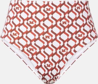 Max Mara Stilla printed high-rise bikini bottoms