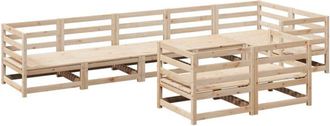 vidaXL Juego De Sof&aacute;s De Jard&iacute;n 8 Pzas Madera Maciza De Pino Vidaxl