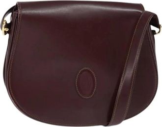 Cartier Pre-owned Cross Body Bags, female, Red, Size: ONE SIZE Pre-owned Leather Shoulder Bag