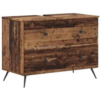 vidaXL Mueble De Lavabo Para Ba&ntilde;o Breda Madera Envejecida Vidaxl