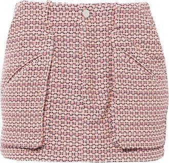 Amiri tweed mini skirt - women - Polyester/Acrylic/Polyamide/Viscose/Cotton - S - Pink