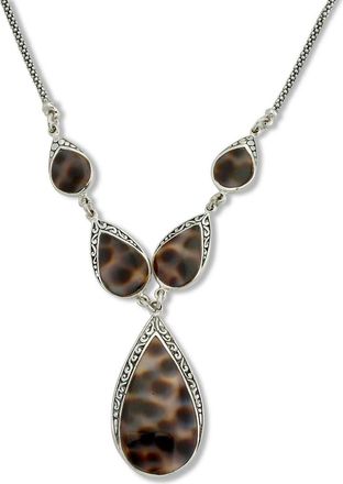 Samuel B. Sterling Silver Cowrie Shell Y-Necklace in Brown at Nordstrom Rack