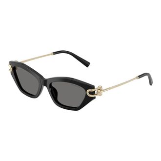 Tiffany & Co. Stijlvolle zonnebril in zwart - Dames - Zonnebrillen - Zwart - 53 MM - Accessoires