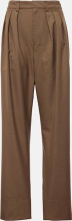 Christophe Lemaire High-rise wool-blend straight pants