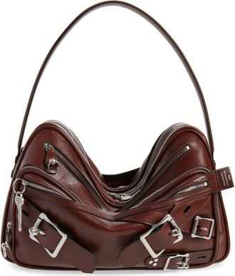 Acne Studios Camero Belts Camera Bag in Cognac Brown at Nordstrom