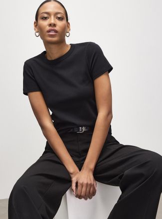 Contemporaine Womens Crew-neck fitted T-shirt