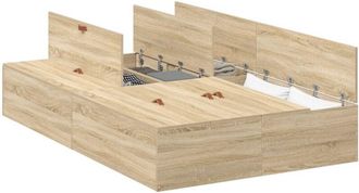 vidaXL Bed Frame Sonoma oak 200 x 120 x 31.5 cm Engineered wood Vidaxl