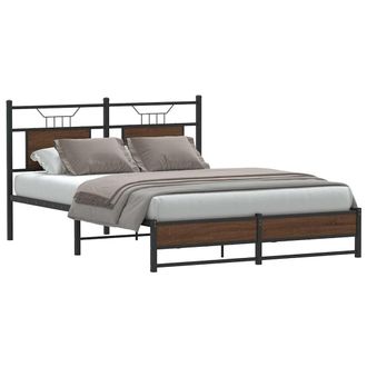 Berkfield Home Bed Frame without Mattress Brown Oak 137x190 cm Engineered Wood