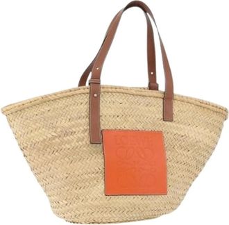 Loewe Pre-owned Tote Bags, female, Orange, Size: ONE SIZE Pre-owned Wooden Hand Bag