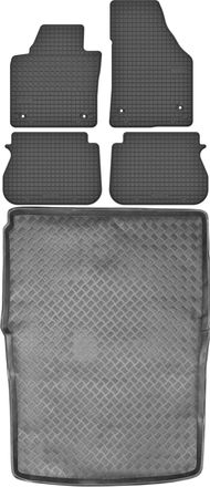 OEM Juego De Alfombrillas De Goma Para Volkswagen Caddy Iii Van (2004-2020) - Alfombrilla Para Maletero