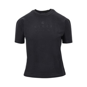Gucci Devor&eacute; logo T-shirt Woman S