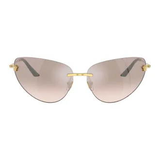 Versace Cat-Eye Rimless Sunglasses - Gold