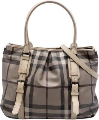 Burberry Pre-owned Satchel - Dames - Vintage Handtas - Beige - ONE Size - Leer - Vintage