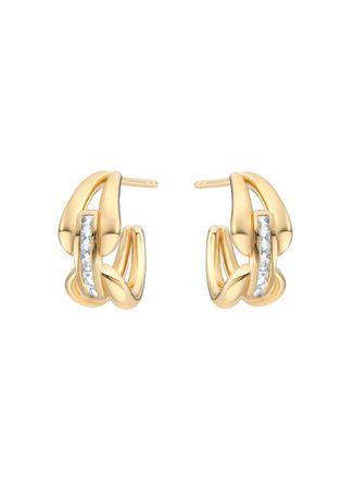 V by Laura Vann V BY Laura Vann Rene 14kt Gold Vermeil Hoop Earrings - One Size